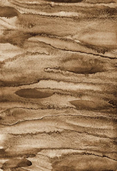 Aquarelle abstraite sur texture de papier comme fond. À Sepia ton — Photo