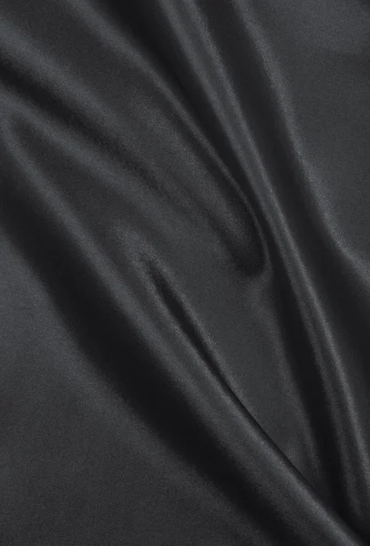 Glatte, elegante dunkelgraue Seiden- oder Satin-Textur als abstrakter Backg — Stockfoto