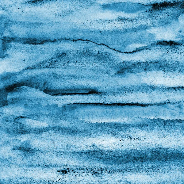 Acuarela azul abstracta sobre la textura del papel como fondo. Christm. —  Fotos de Stock