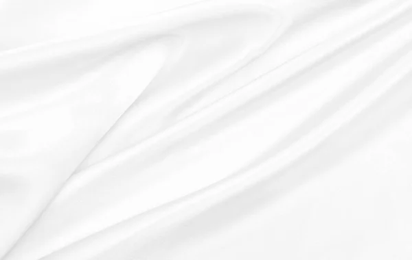 Гладкий элегантный белый шелк или сатин роскошной текстуры ткани, как weddi — стоковое фото