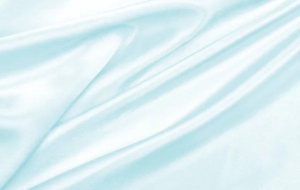 Glatte, elegante blaue Seide oder luxuriöse Stofftextur aus Satin als Abstraktion — Stockfoto