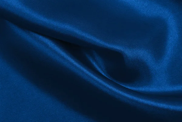 Suave elegante seda azul o satén textura de tela de lujo como abstra — Foto de Stock