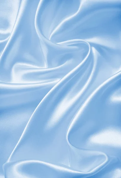 Slät elegant blå siden eller satin som bakgrund — Stockfoto