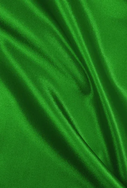 Гладкий элегантный зеленый шелк или сатиновая роскошная текстура ткани, как абстр — стоковое фото