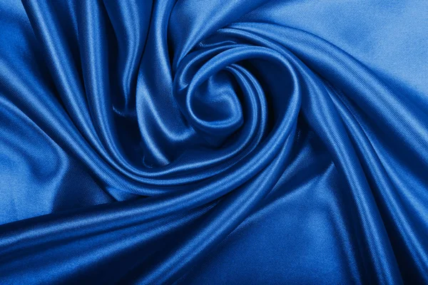 Glat elegant blå silke eller satin luksus klud tekstur som abstra - Stock-foto