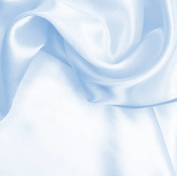 Seda azul elegante lisa o textura satinada como fondo —  Fotos de Stock