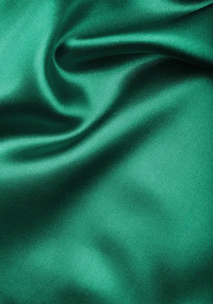 Gładkie elegancki zielony jedwabiu lub satyny luksusowych szmatką tekstura jako abstr — Zdjęcie stockowe