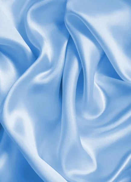 Smidig elegant blå siden eller satin lyx trasa textur som Abstr — Stockfoto