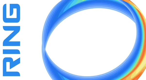 Kaart met kleurrijke ring op witte achtergrond. vectorgrafieken — Stockvector