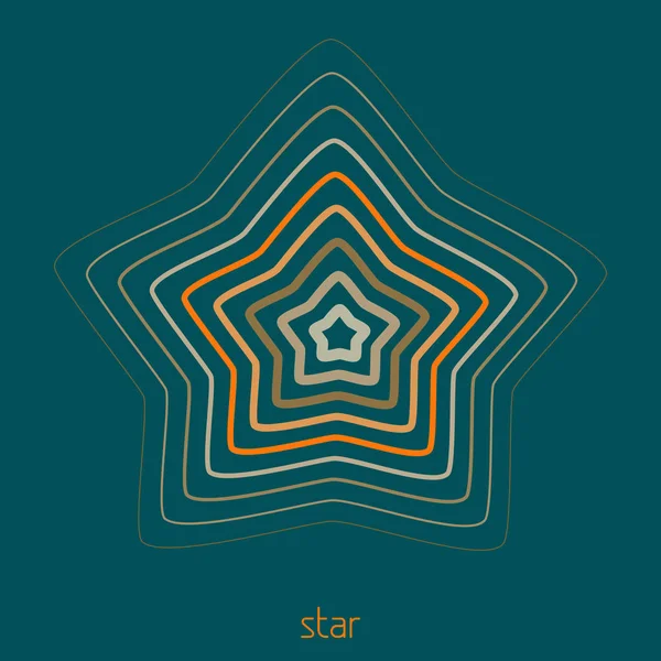 Simple outline star. Vector symbol — Stock Vector