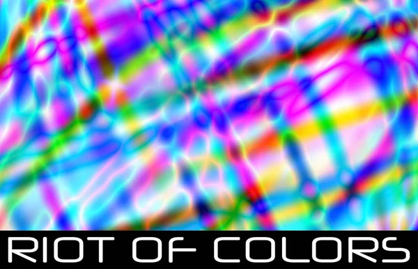 色の暴動 鮮やかなカラフルなサイケデリックな背景 酸ベクトルグラフィックパターン — ストックベクタ