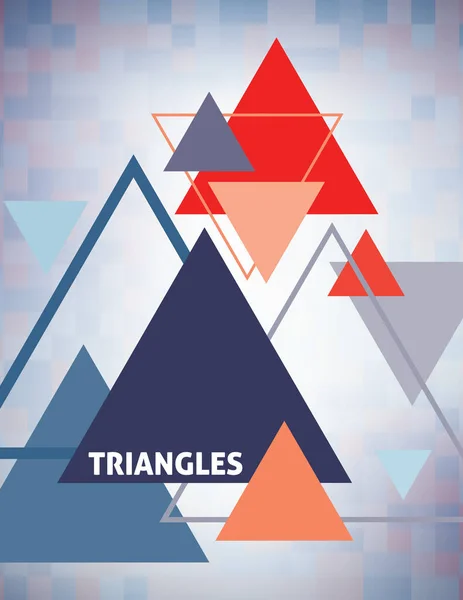 多色三角形の抽象幾何学テンプレート ベクトルグラフィックレイアウト Cmykカラー — ストックベクタ