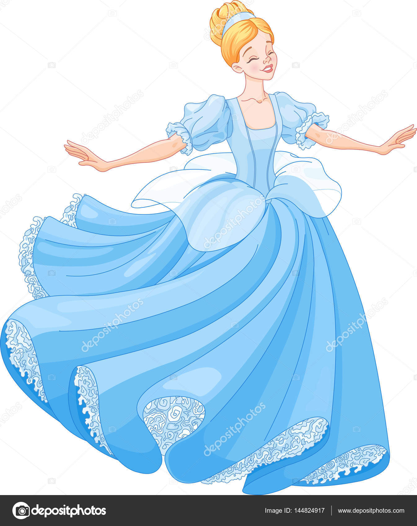Illustration of dancing Cinderella Stock Vector by ©Dazdraperma