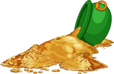 Gold poured from the Cauldron clipart