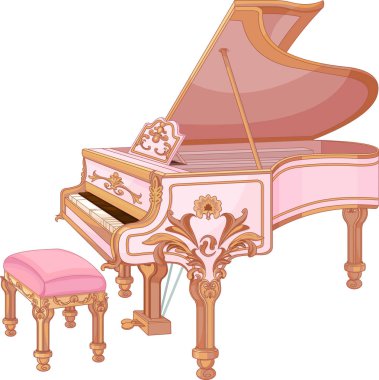 Eski pembe fortepiano
