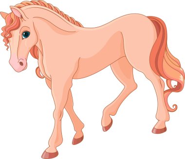 Magic pink horse clipart
