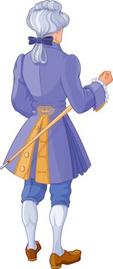 Retro elbiseli bey
