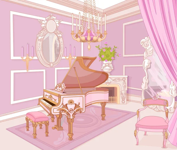 Πριγκίπισσα δωμάτιο μουσικής — Διανυσματικό Αρχείο