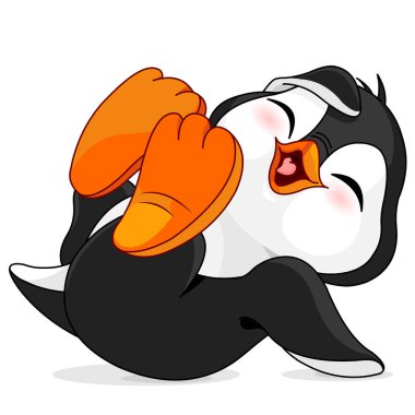 Penguen bebek gülümsemek