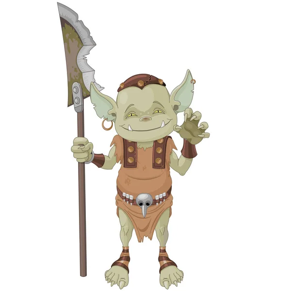 Roztomilý kreslený goblin — Stockový vektor