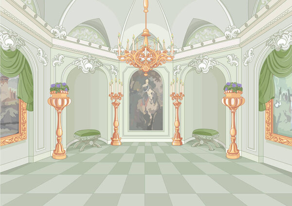 cartoon interior of palace