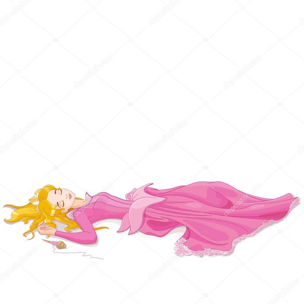 sleeping beauty in pink dress