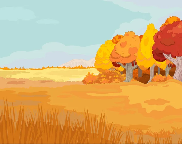 Sielankowy krajobraz jesień — Wektor stockowy