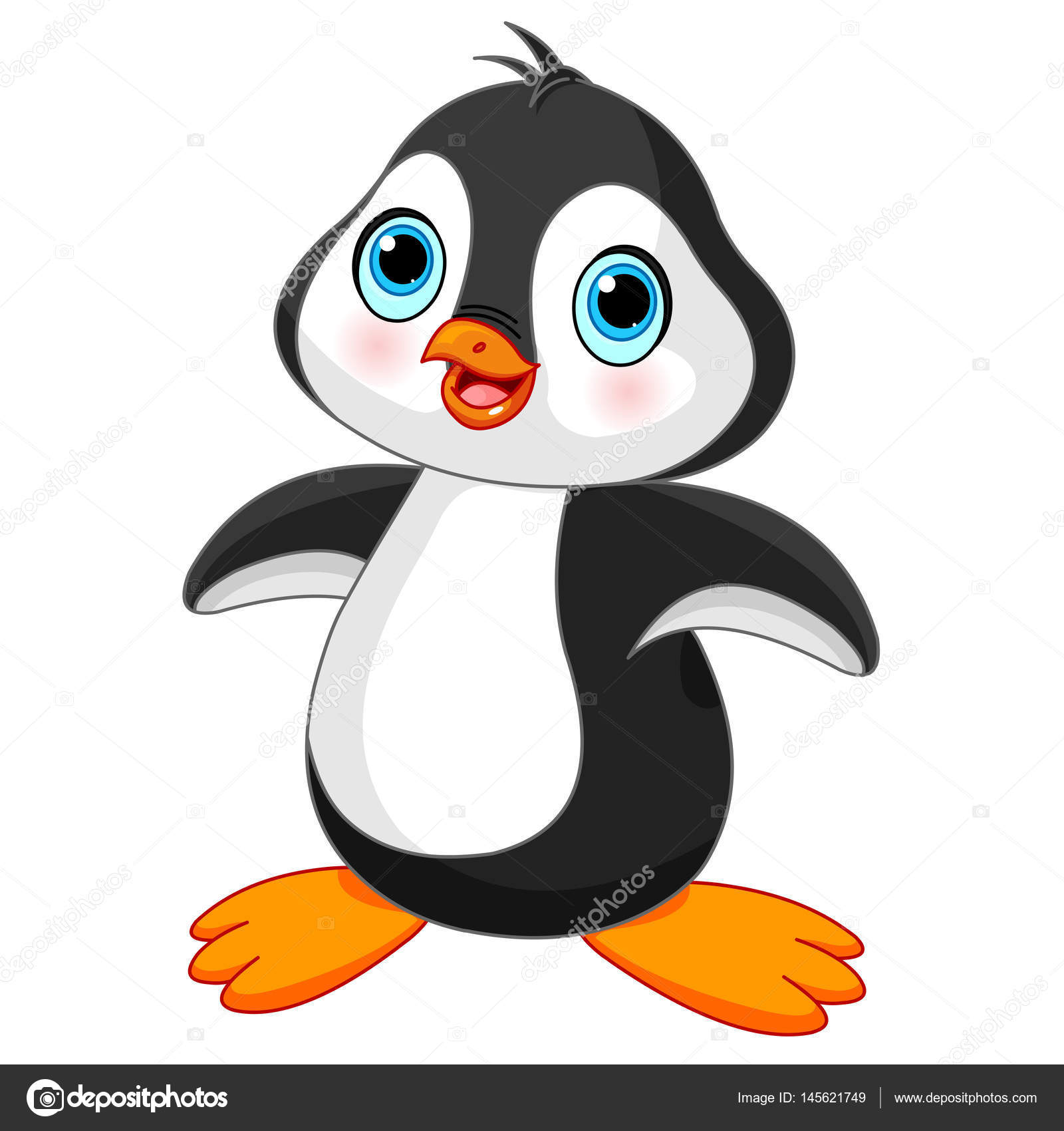 Download cute baby penguin — Stock Vector © Dazdraperma #145621749
