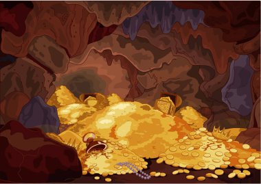  magic treasury cave clipart