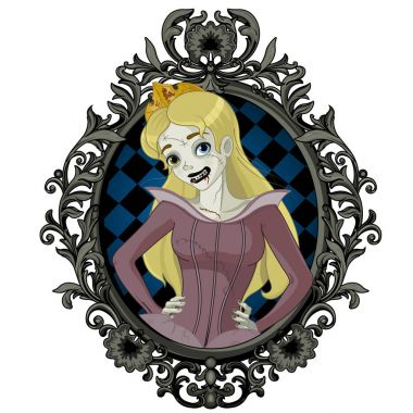 Kız uyuyan güzel kostüm giyinmiş 