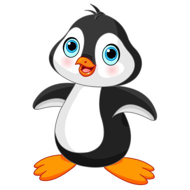 cute baby penguin clipart