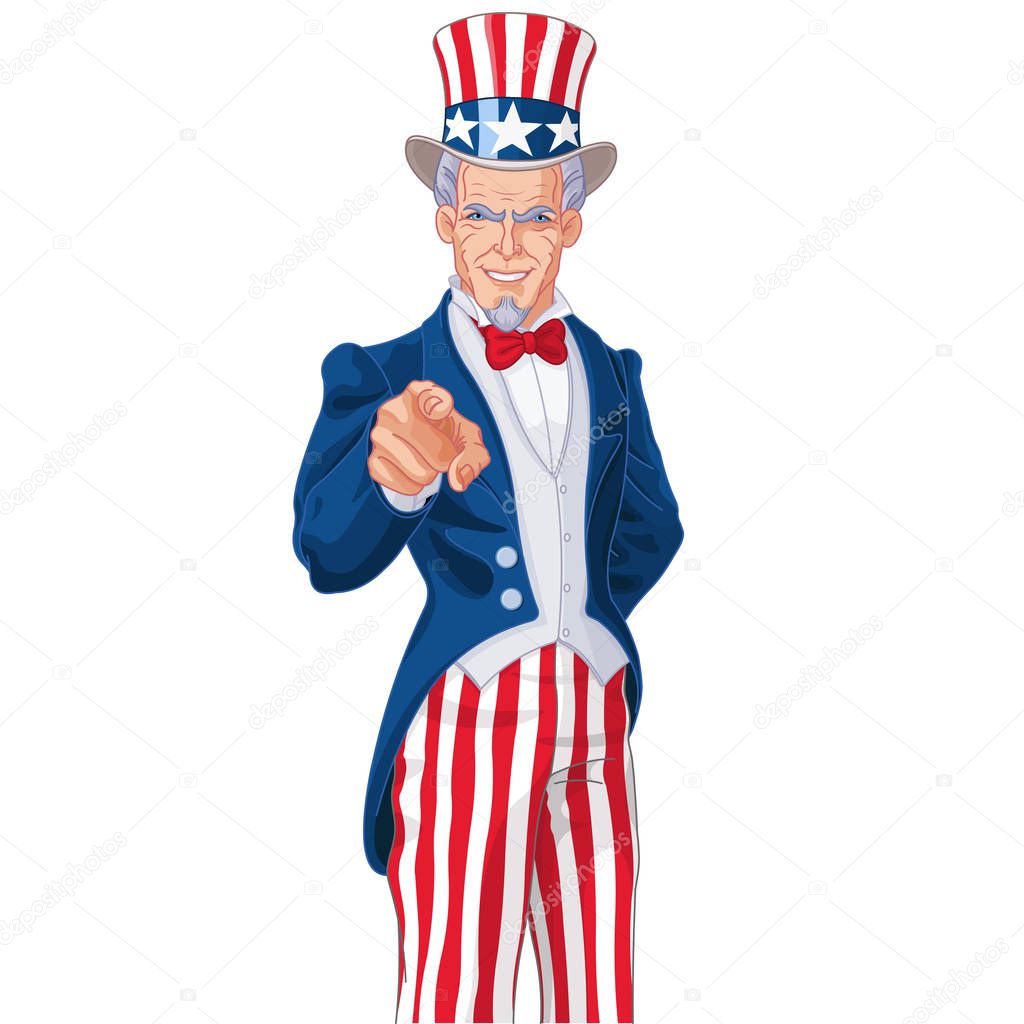 man dressed up like Uncle Sam