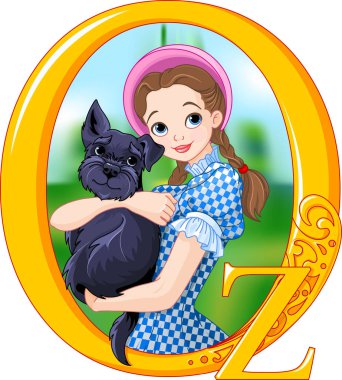 Dorothy and Toto. Illustration  clipart