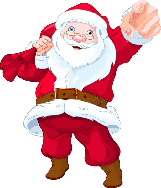 Santa Claus agradable — Vector de stock