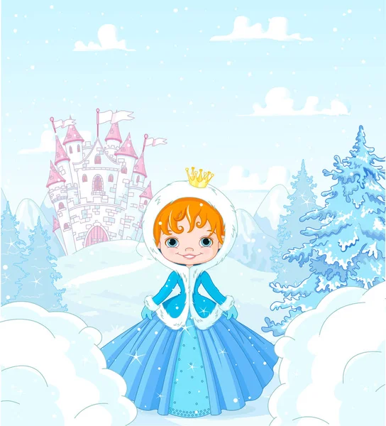 Cute little princess — Stock Vector