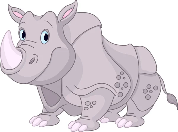 Illustration of funny rhino — Stock Vector