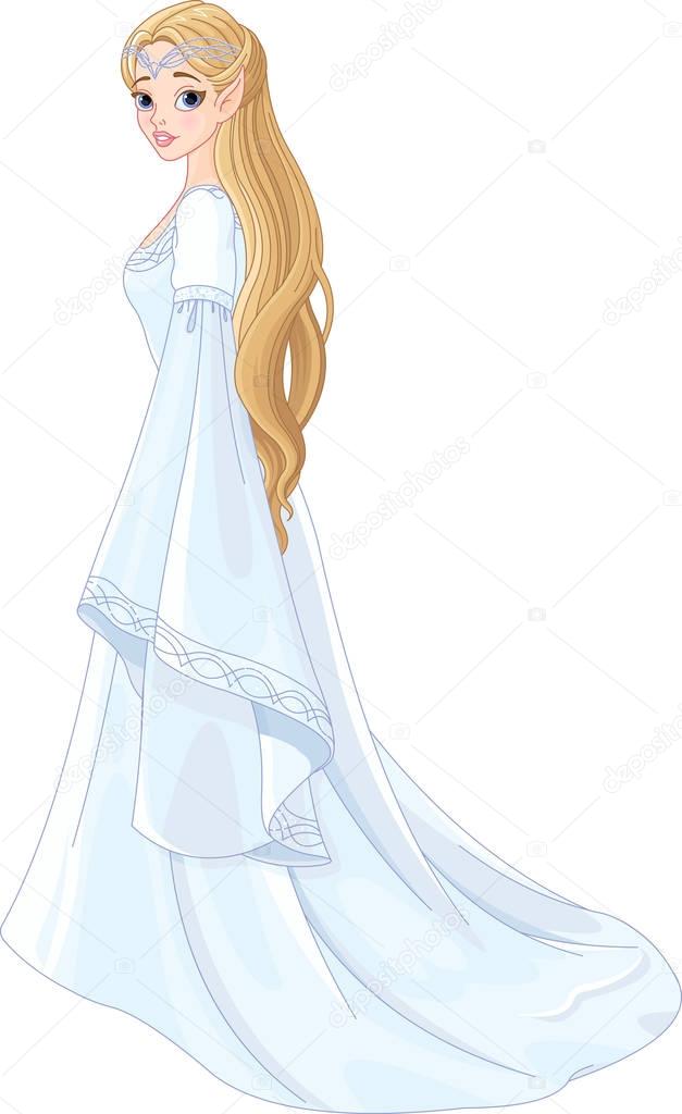 girl in a wedding dress