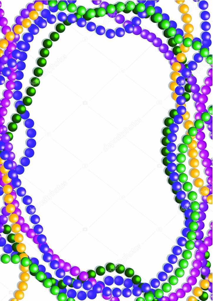 Mardi Gras colorful beads 