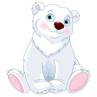 cute sitting polar bear