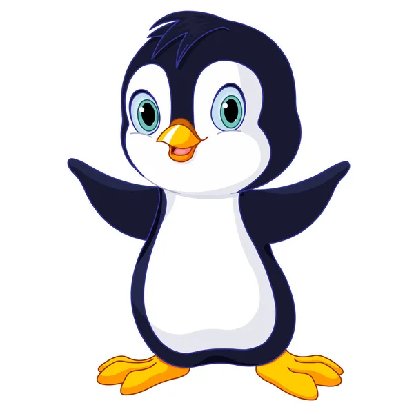 Kreskówka noworodek Pingwin — Wektor stockowy