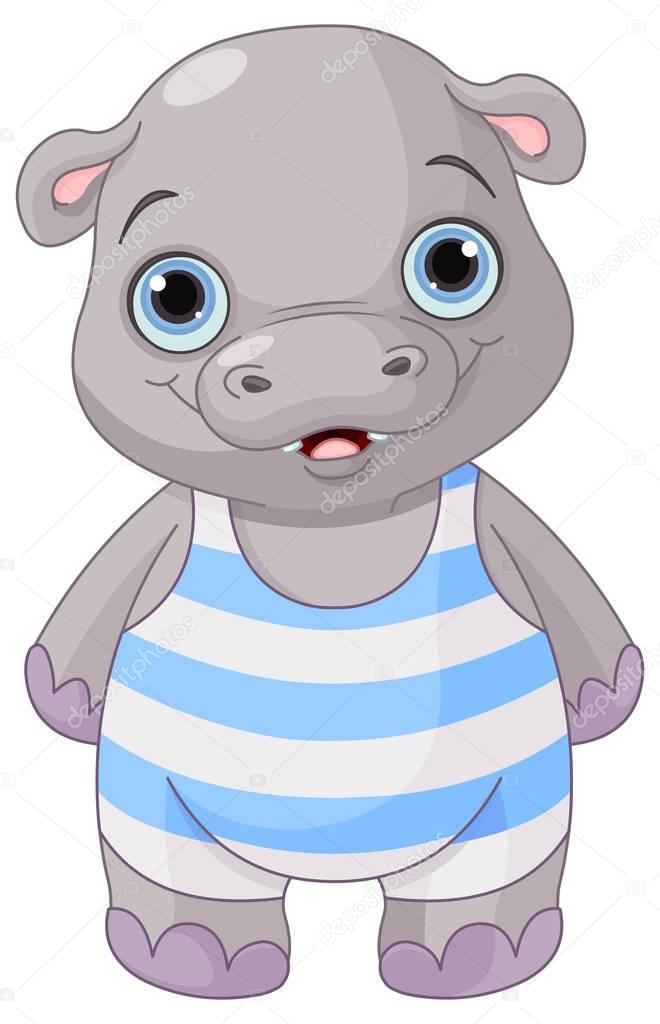 cute baby hippo boy
