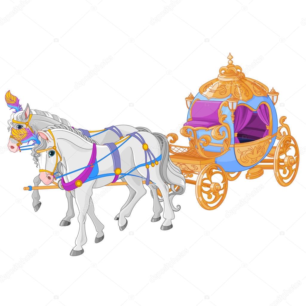 The golden carriage of Cinderella