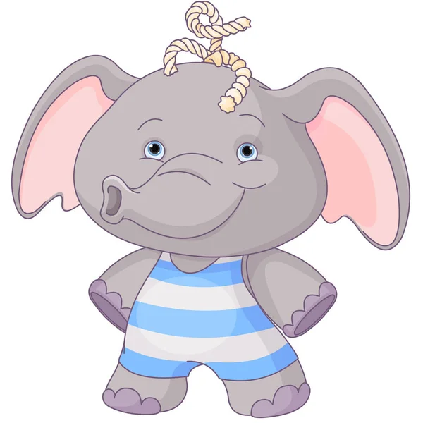 可爱的小宝贝大象男孩 — 图库矢量图片