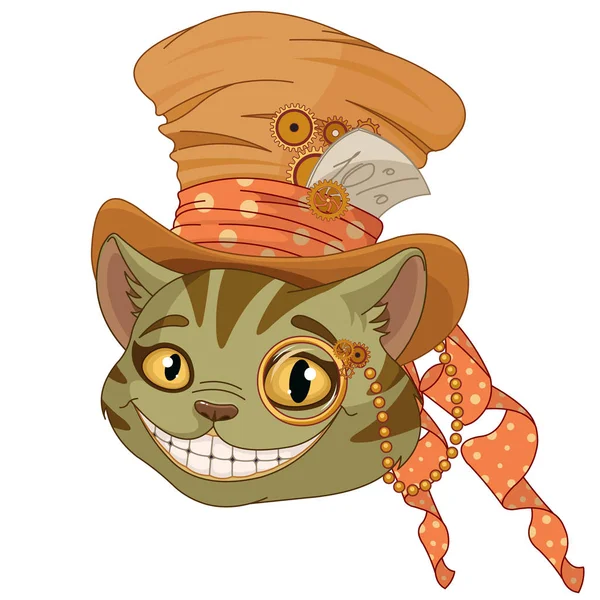 Cheshire Cat in hat Vector Graphics