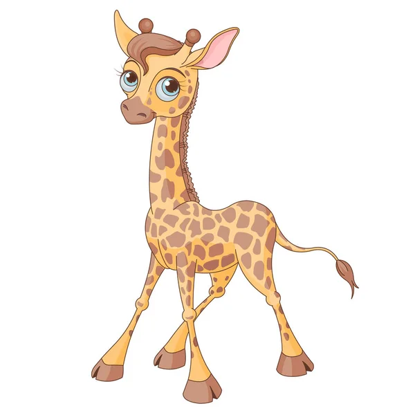 Little cute giraffe calf — Stock Vector