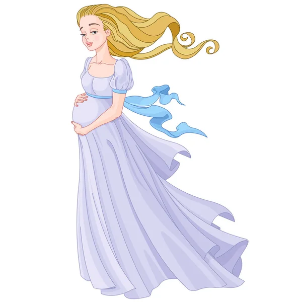Junge schwangere Frau — Stockvektor