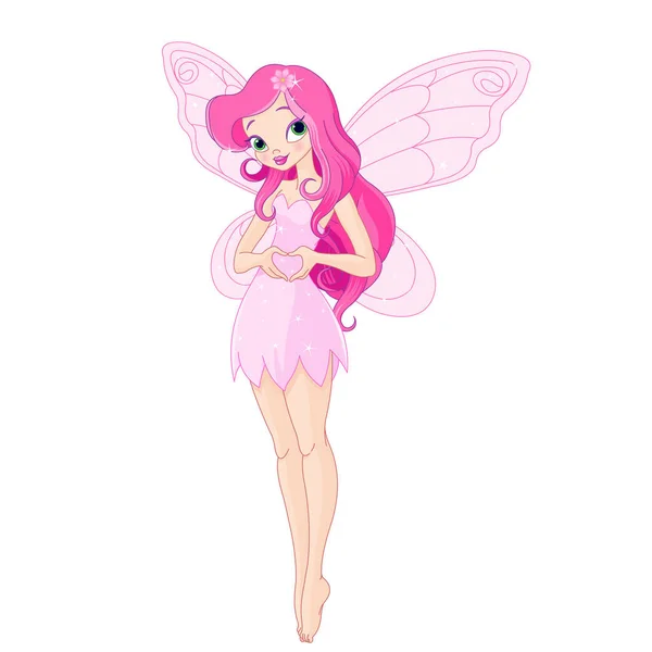 Pink Pixy fairy — Stock Vector