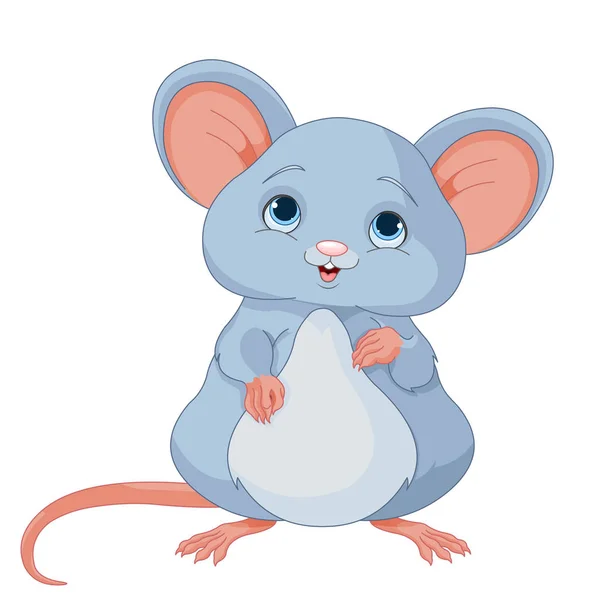 Χαριτωμένο ποντίκι γκρι — Διανυσματικό Αρχείο