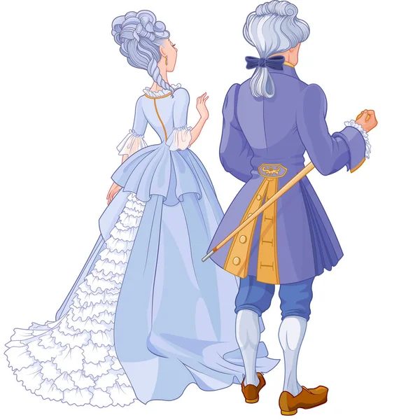 Esküvői királyi pár — Stock Vector