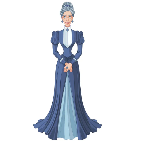 Мачеха в синем платье — стоковый вектор